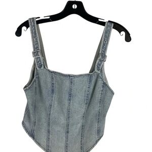 Wild Fable Light Blue Denim Crop Top